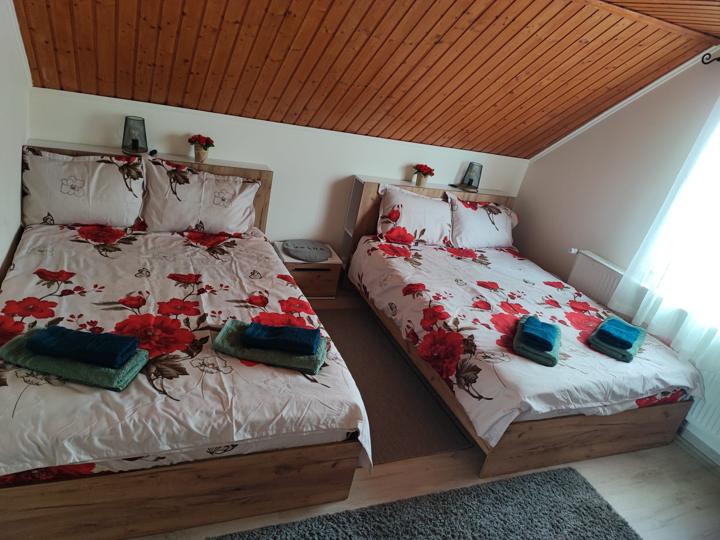 Dormitor cu două paturi duble